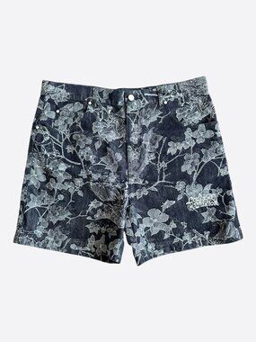 Louis Vuitton Blue & White Floral Denim Shorts